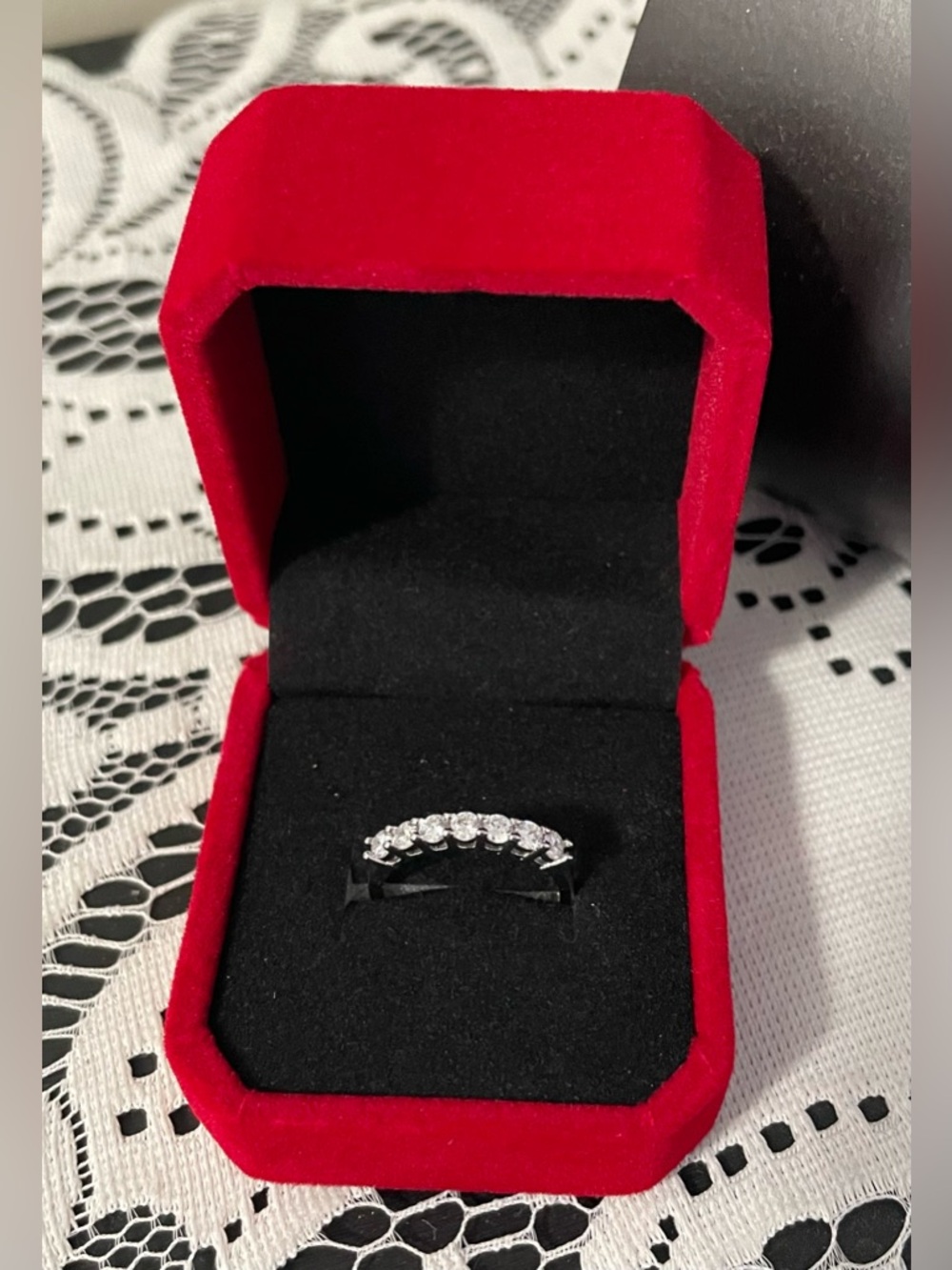 🌸 NEW 925 Sterling Silver Women’s Eternity Band  Ring Size 7